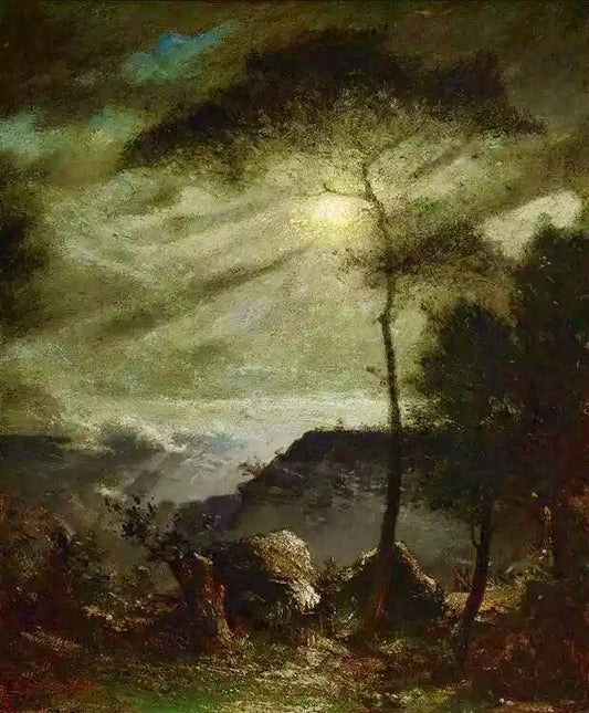 Grand Canyon, Moonlight, vintage artwork by Elliott Daingerfield, 12x8" (A4) Poster