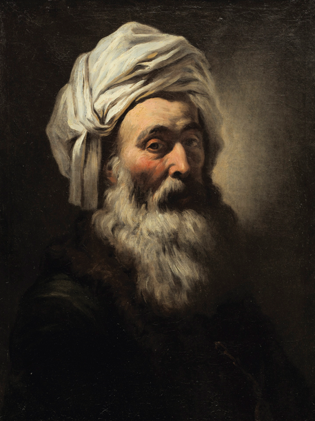 Portrait of a Man with a Turban, vintage artwork by François-Andre Vincent, 12x8" (A4) Poster