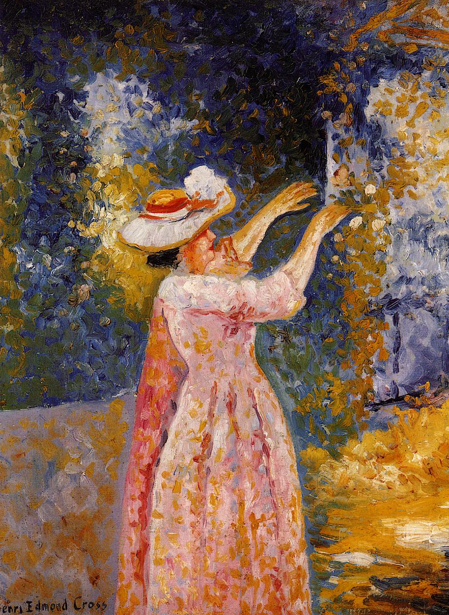 The Flowered Column by Henri-Edmond Cross,A3(16x12")Poster