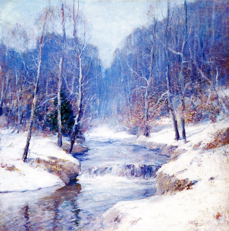 The Rock-Bound-Brook, vintage artwork by Ernest Albert, 12x8" (A4) Poster