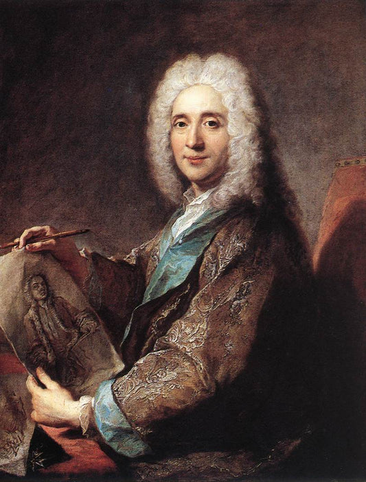 Portrait of Jean de Jullienne, vintage artwork by François de Troy, 12x8" (A4) Poster
