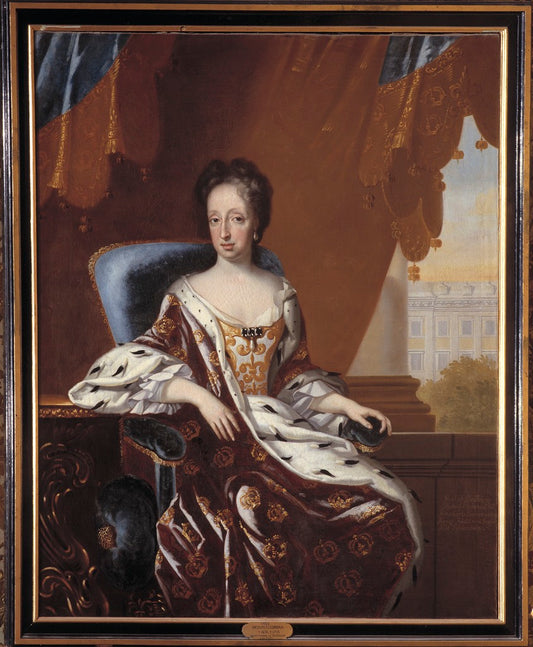 Hedvig Eleonora, Queen of Sweden, vintage artwork by David von Krafft, 12x8" (A4) Poster