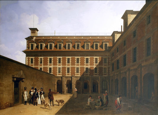 La Prison des Madelonnettes, vintage artwork by Louis-Leopold Boilly, 12x8" (A4) Poster