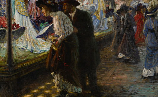 Window Shoppers, vintage artwork by Sigismund Ivanowski, 12x8" (A4) Poster