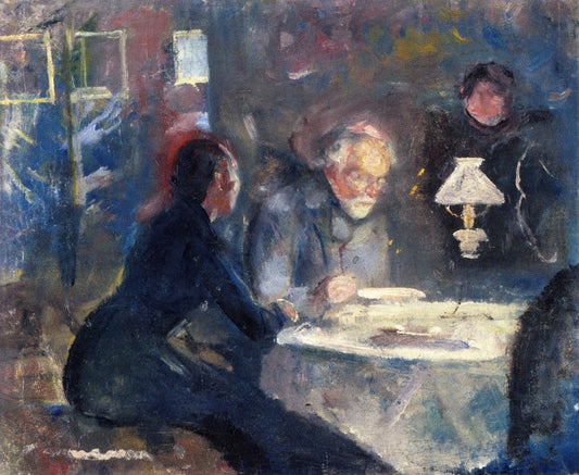 At Super, vintage artwork by Edvard Munch, 12x8" (A4) Poster