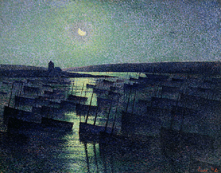 Camaret. Clair de lune et flotille peche by Maximilien Luce,A3(16x12")Poster