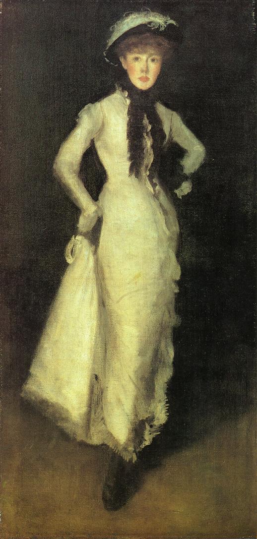 Arrangement in White and Black, vintage artwork by James Abbott McNeill Whistler, 12x8" (A4) Poster
