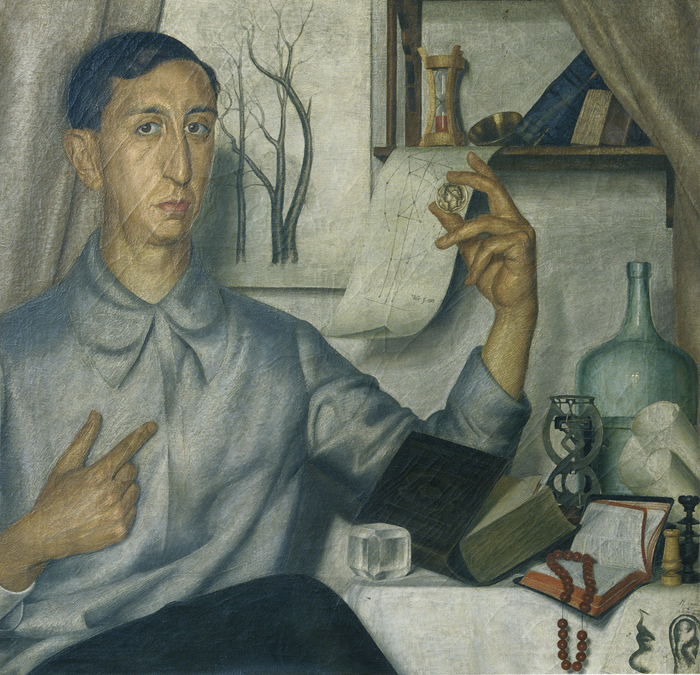 Man Holding a Coin, vintage artwork by Vladimir Grinberg, 12x8" (A4) Poster