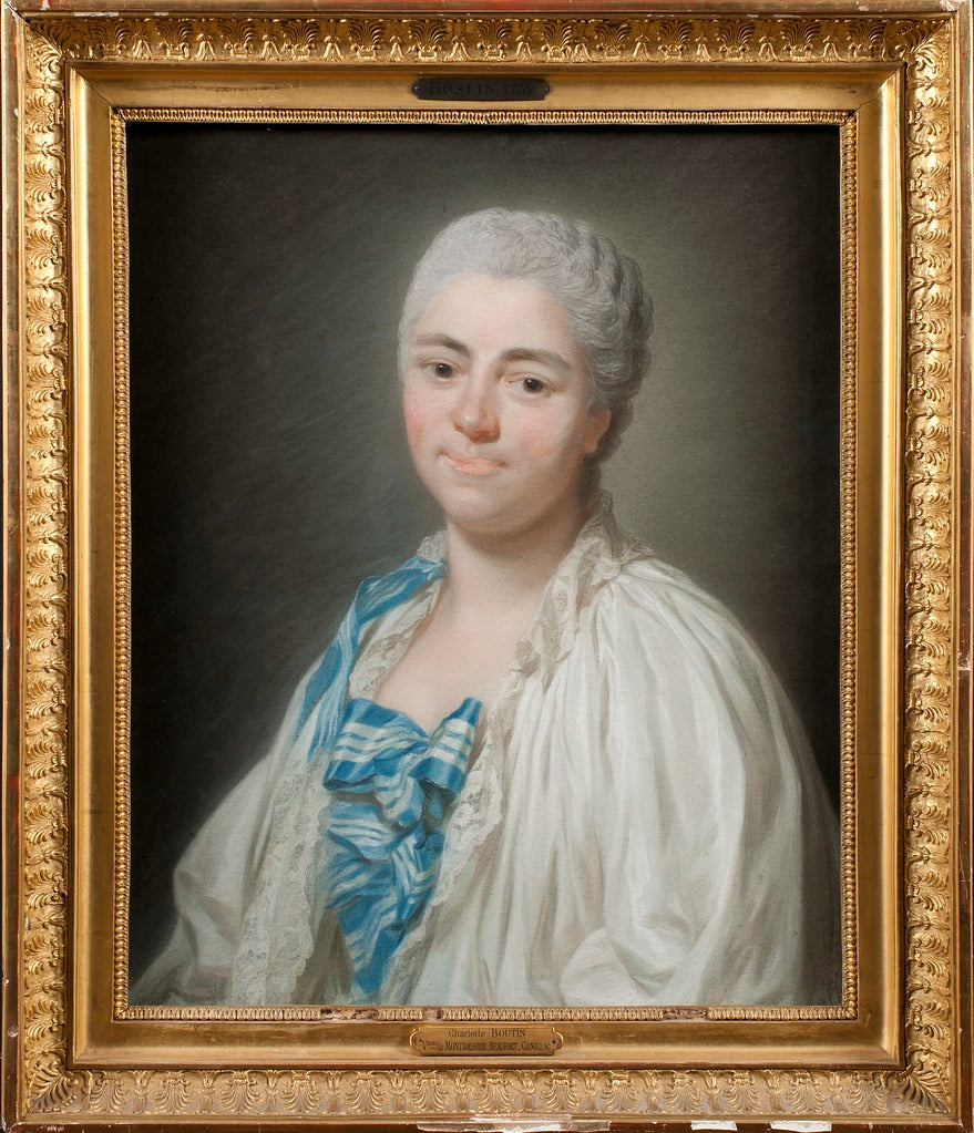 Marie Charlotte Madeleine Boutin de La Colombière, vintage artwork by Alexander Roslin, 12x8" (A4) Poster