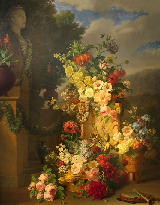 Offering to Flora, vintage artwork by Jan Frans van Dael, 12x8" (A4) Poster