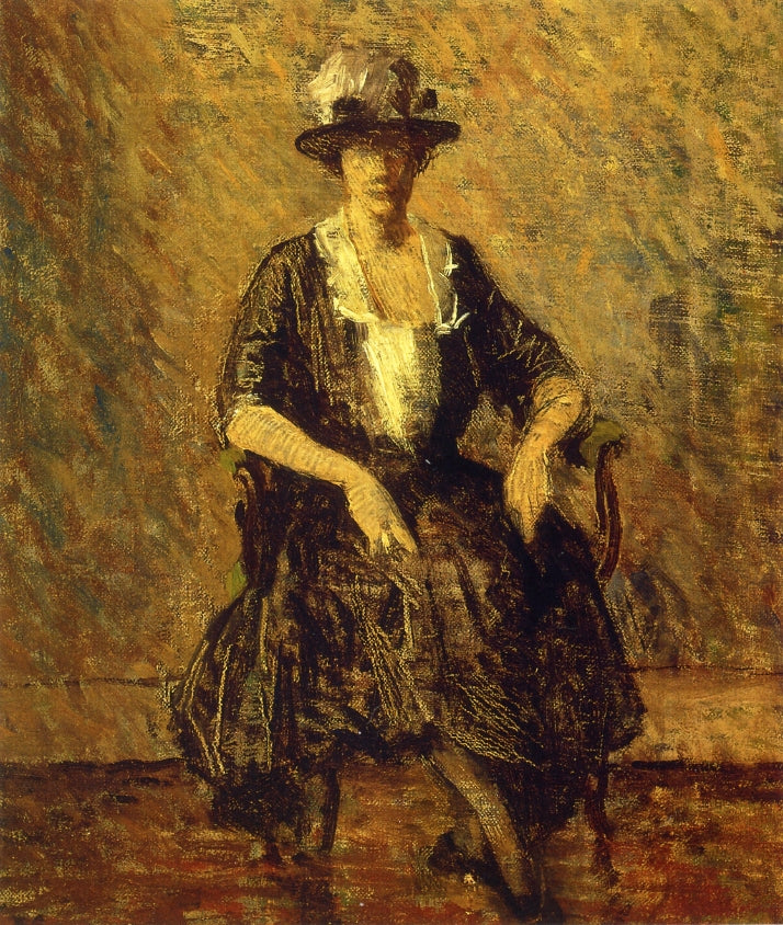 The Blue Gown, vintage artwork by Robert Spencer, 12x8" (A4) Poster