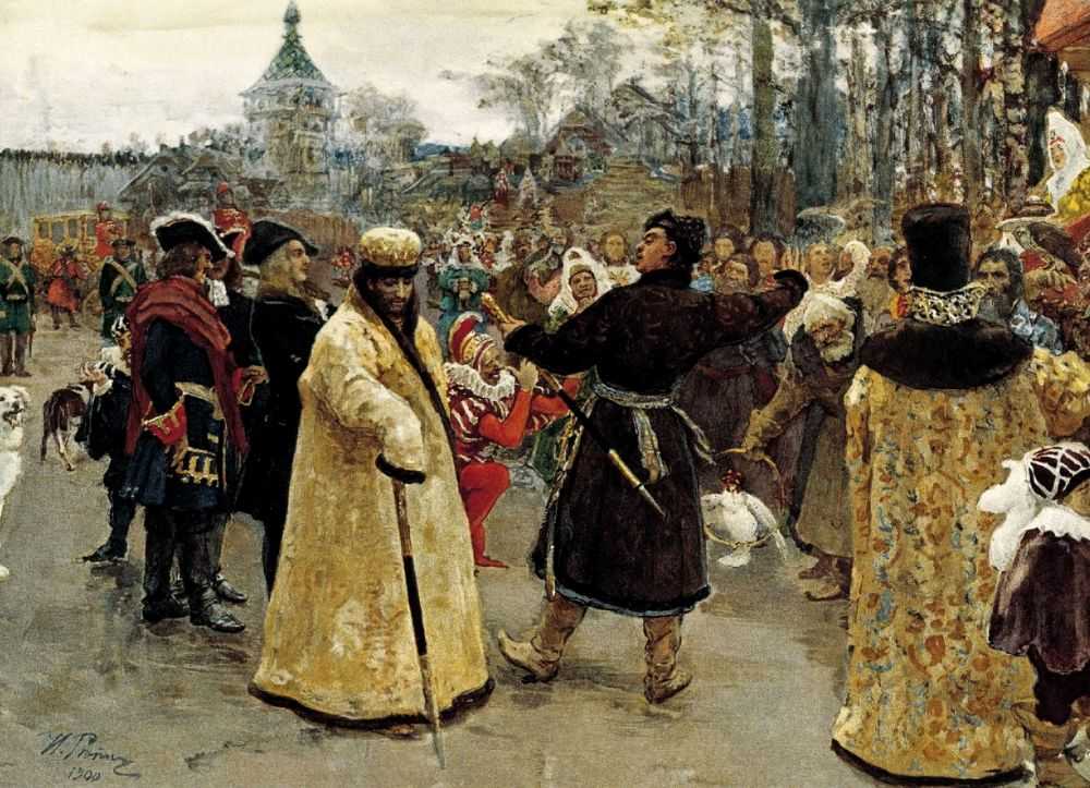 The Arrival of Princes Piotr and Ioann, vintage artwork by Ilia Efimovich Repin, 12x8" (A4) Poster