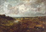 Branch Hill Pond, Hampstead, with a Cart and Carters, vintage artwork by John Constable, 12x8" (A4) Poster