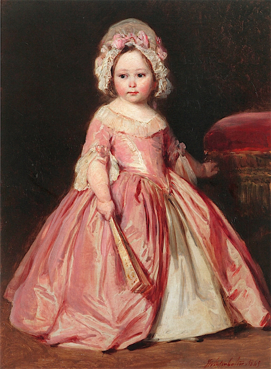 Princess Alice of Great Britain in 18th-Century Costume, vintage artwork by Franz Xavier Winterhalter, A3 (16x12") Poster Print