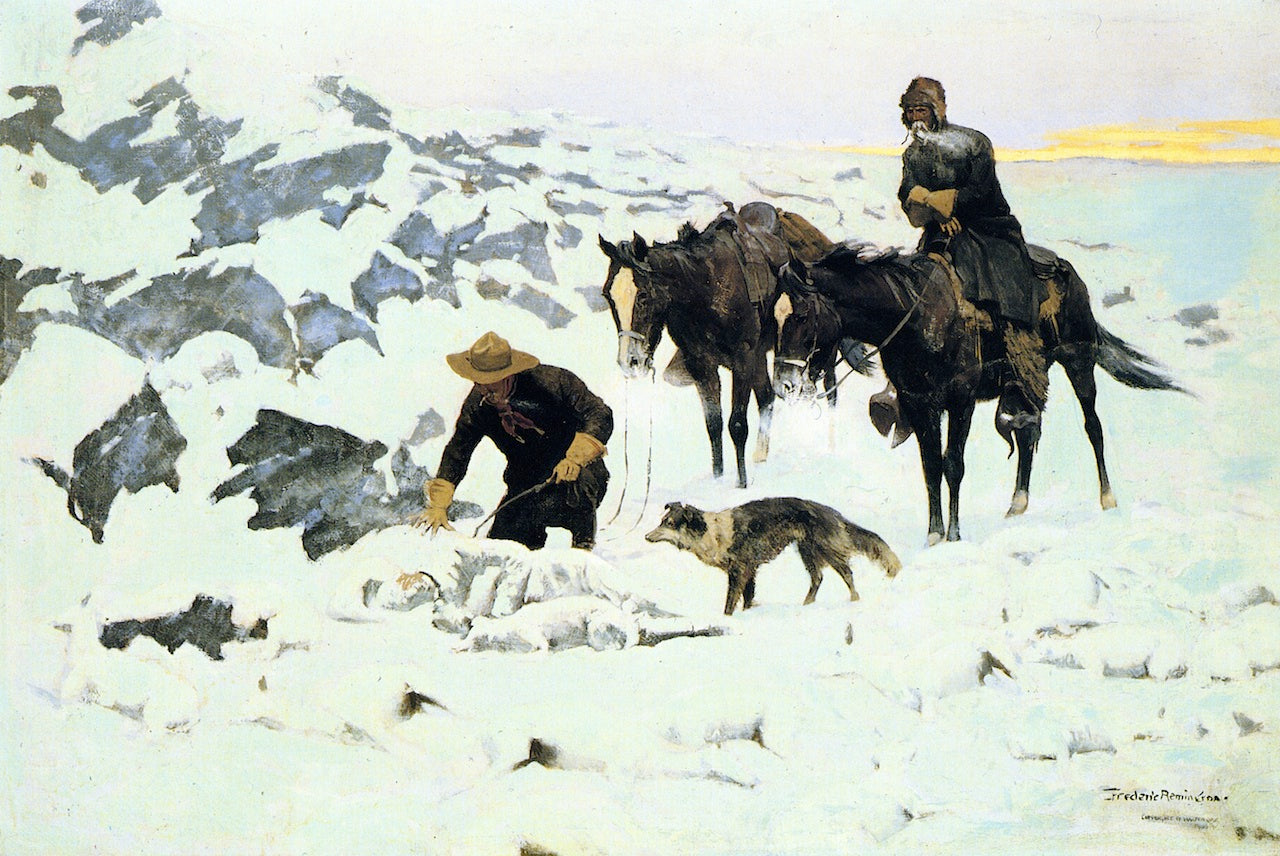 The Frozen Sheepherder by Frederic Remington,A3(16x12")Poster