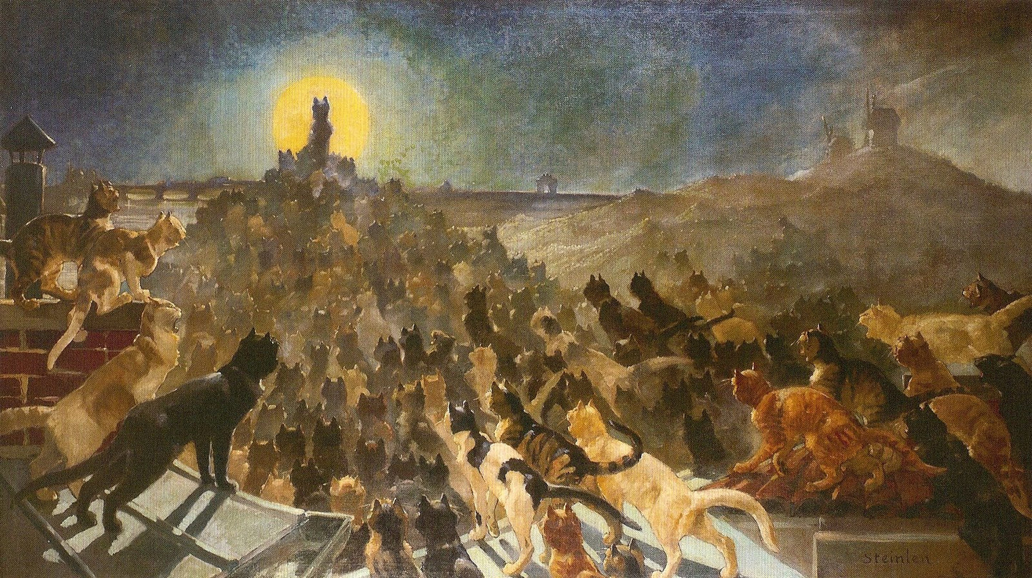 The Apotheosis of the Cats by Theophile-Alexandre Steinlen,A3(16x12")Poster