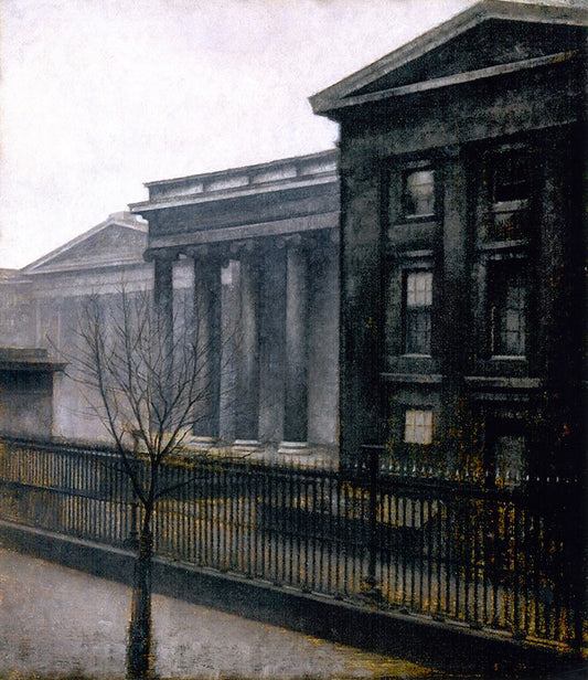 From the British Museum, Winter, vintage artwork by Vilhelm Hammershøi, 12x8" (A4) Poster