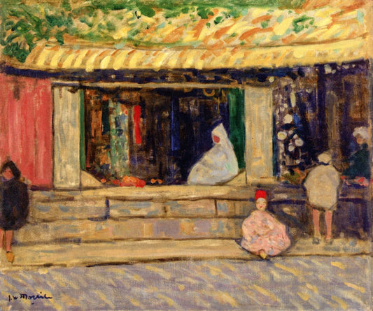 Tangier, Store, vintage artwork by James Wilson Morrice, 12x8" (A4) Poster