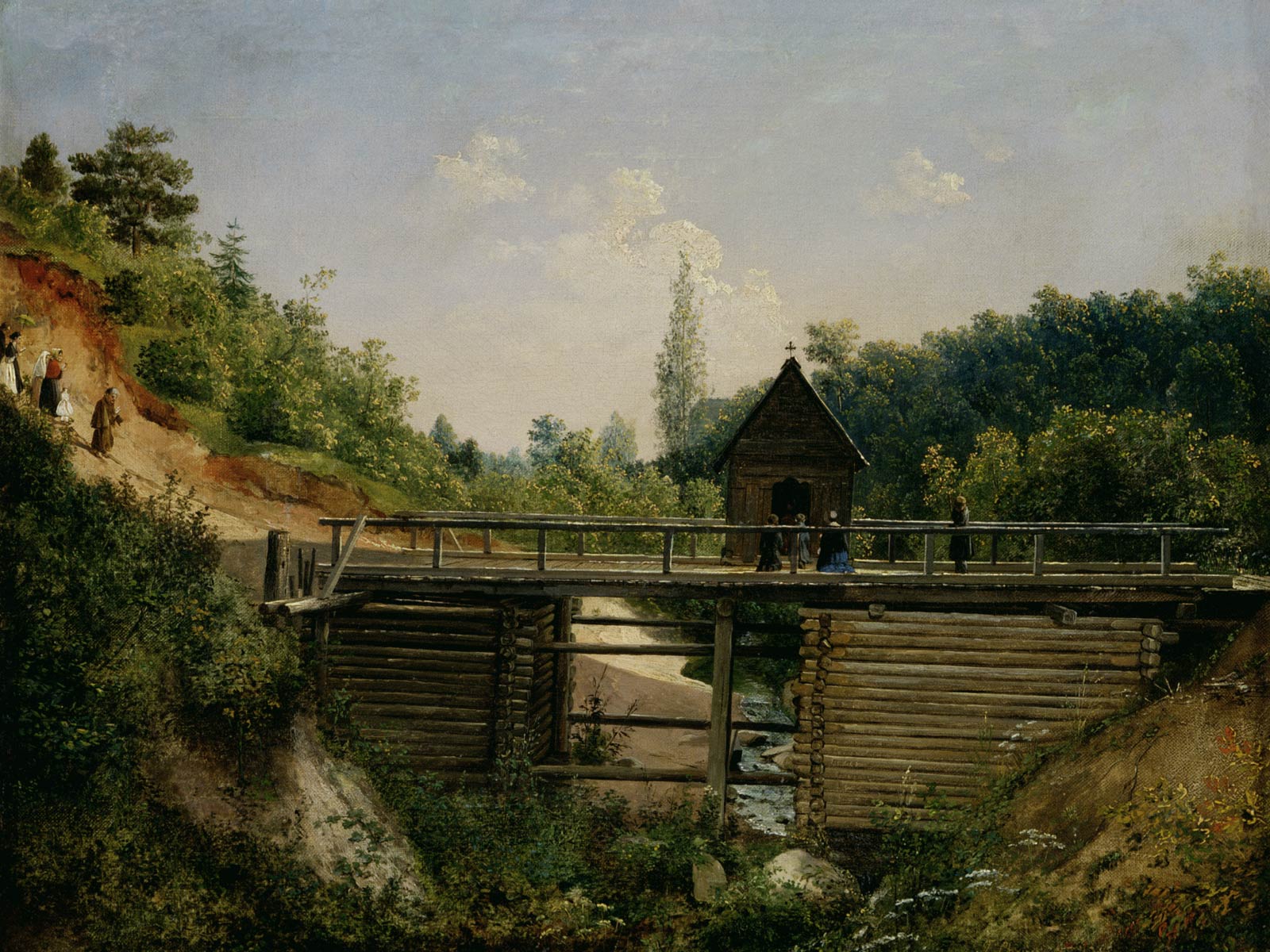 The Holy Bridge, vintage artwork by Ivan Khrutsky, A3 (16x12") Poster Print