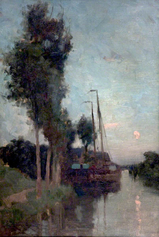 Evening in Holland, vintage artwork by Edmund Aubrey Hunt, 12x8" (A4) Poster