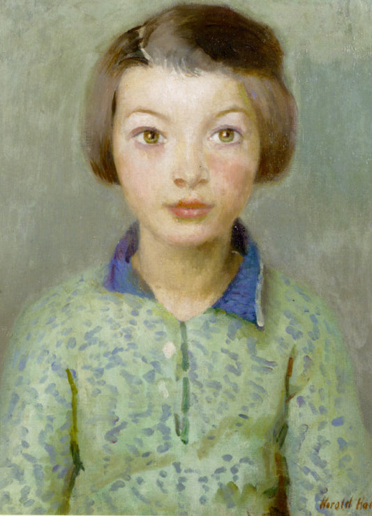 A Daughter of Newlyn, vintage artwork by Harold Charles Francis Harvey, 12x8" (A4) Poster