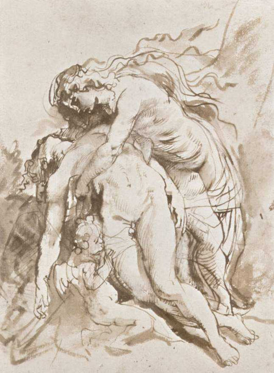 Death of Adonis, vintage artwork by Peter Paul Rubens, 12x8" (A4) Poster