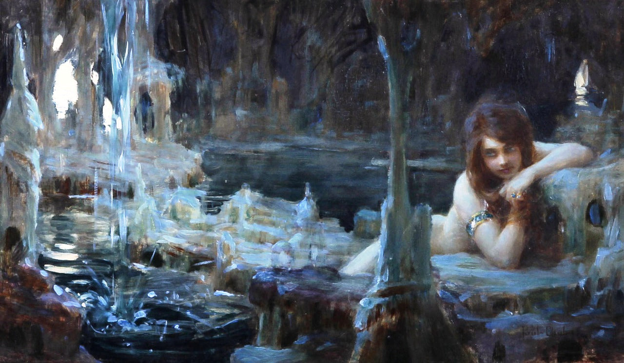 Young Naiad by Paul emile Chabas,A3(16x12")Poster