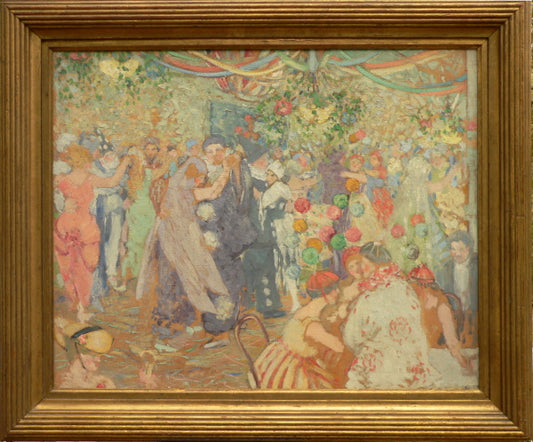 Masquerade Ball, vintage artwork by Everett Lloyd Bryant, 12x8" (A4) Poster