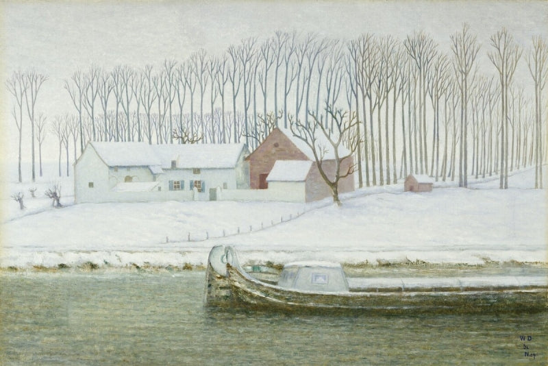 he Canal near Haeren (winter) by William Degouve de Nuncques,A3(16x12")Poster