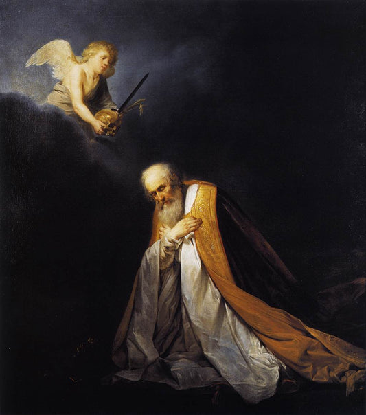 King David in Prayer, vintage artwork by Pieter Fransz. de Grebber, 12x8" (A4) Poster