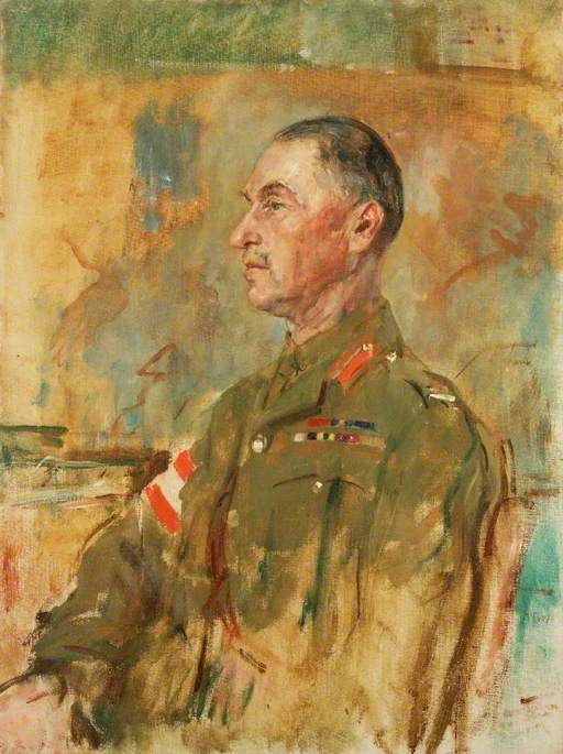 Major General Sir C. D. Shute by Ambrose McEvoy,16x12(A3) Poster