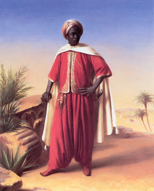 Portrait of an Arab, vintage artwork by Horace Vernet, A3 (16x12") Poster Print