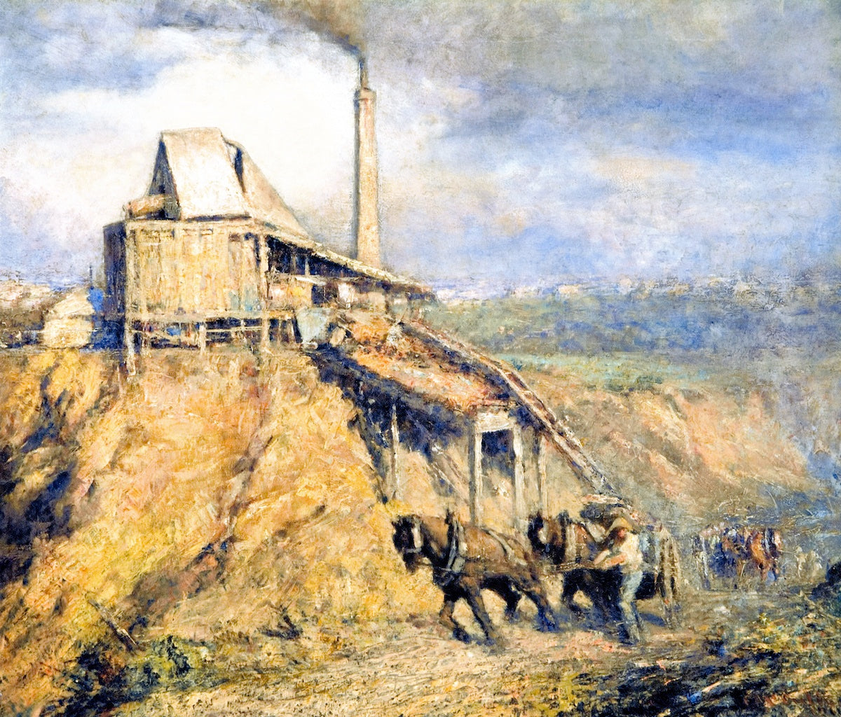 The Old Stone Crusher, vintage artwork by Frederick McCubbin, 12x8" (A4) Poster