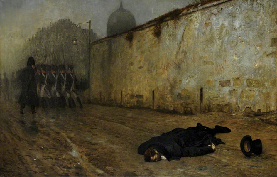 The Execution of Marshal Ney, vintage artwork by Jean-Leon Gerôme, 12x8" (A4) Poster