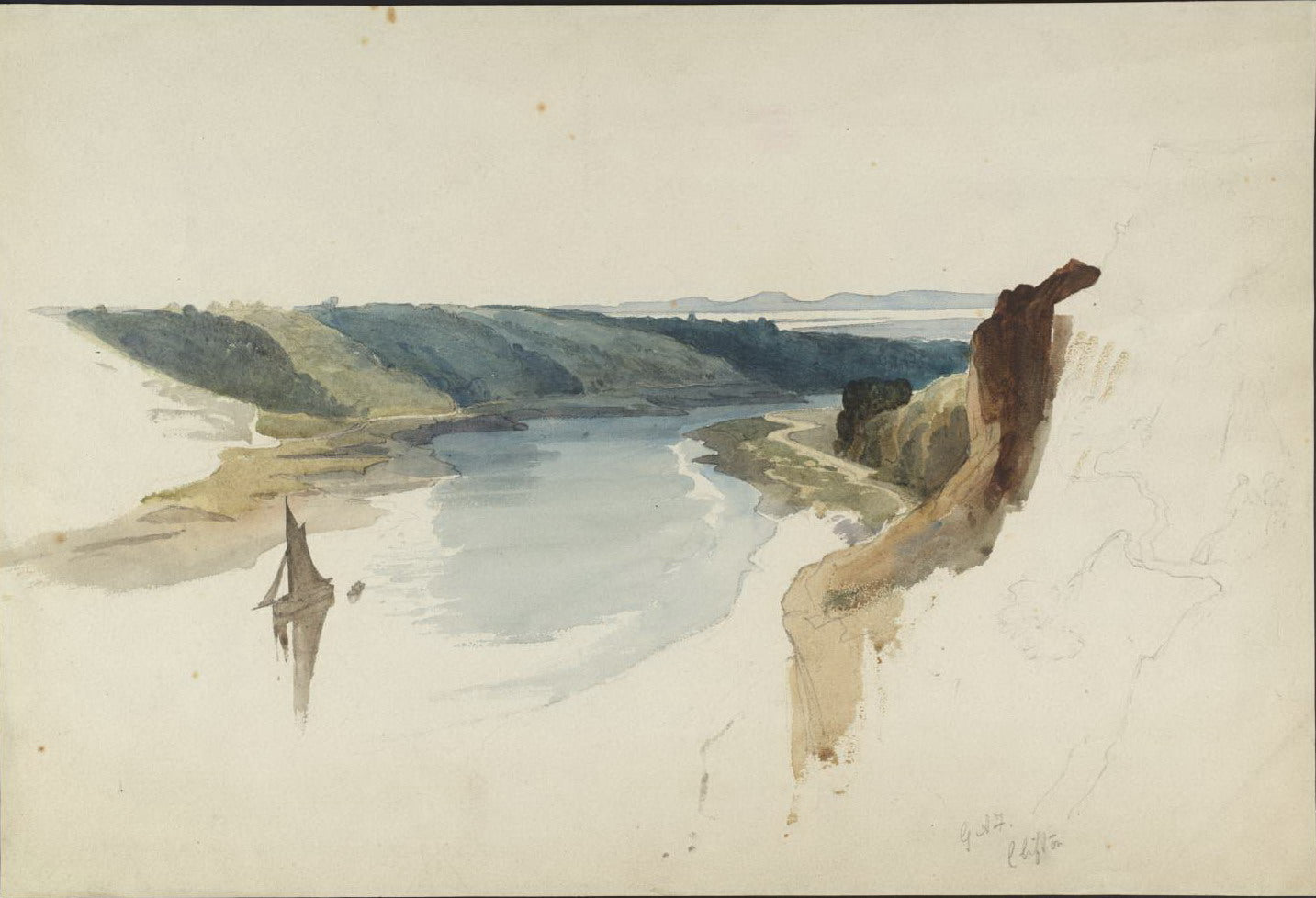 View of Clifton Gorge, vintage artwork by Alfred Downing Fripp, A3 (16x12") Poster Print