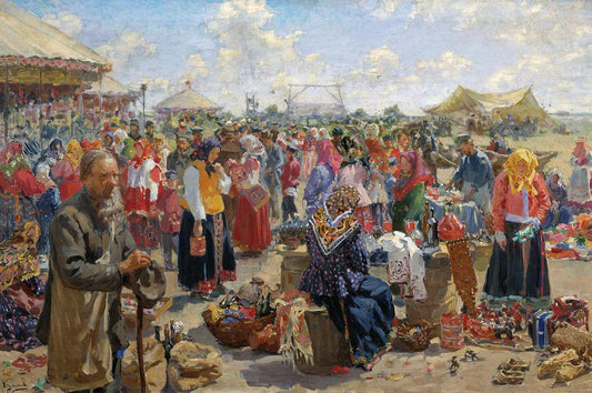 Fair, vintage artwork by Ivan Kulikov, 12x8" (A4) Poster