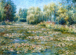 Water Lilies at Giverny, vintage artwork by Blanche Hoschede-Monet, 12x8" (A4) Poster