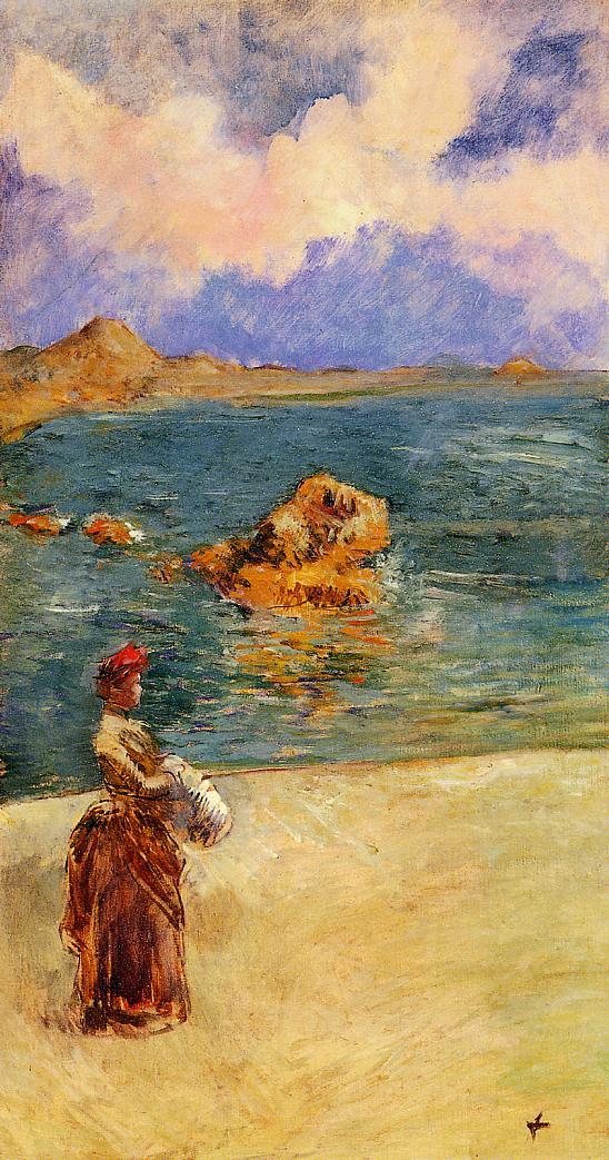 La Muse de Flots, vintage artwork by Jean-Louis Forain, 12x8" (A4) Poster
