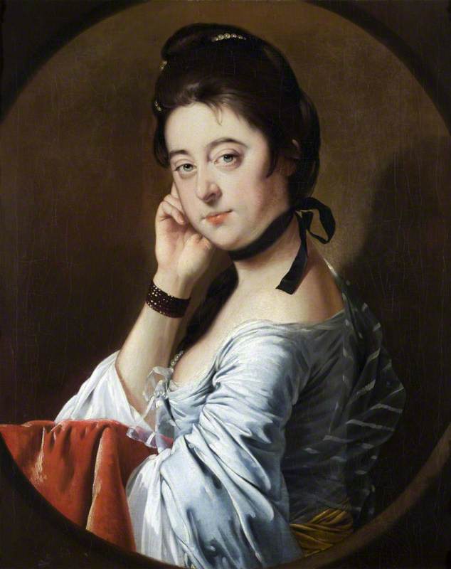 Mrs Bold (1740-1824), Mrs Thomas Hunt III, vintage artwork by Joseph Wright of Derby , 12x8" (A4) Poster