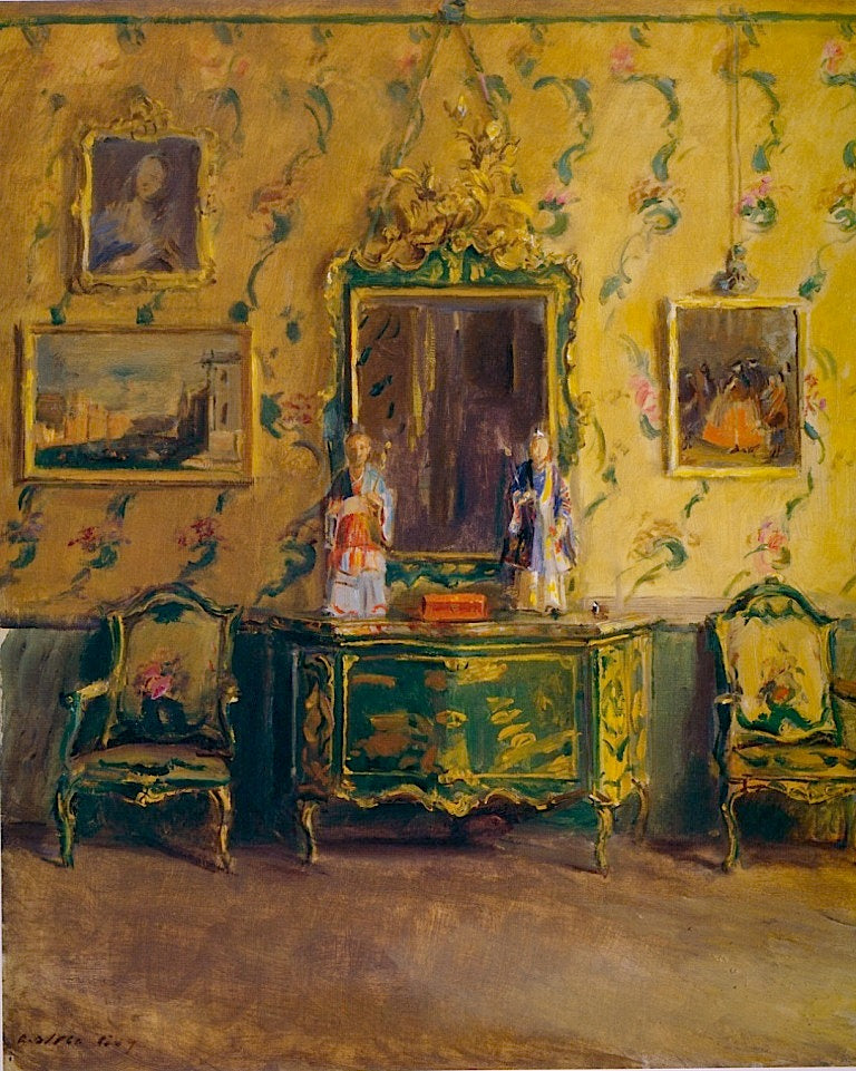 The Green Lacquer Room, Museo Correr, Venice by Walter Gay,A3(16x12")Poster