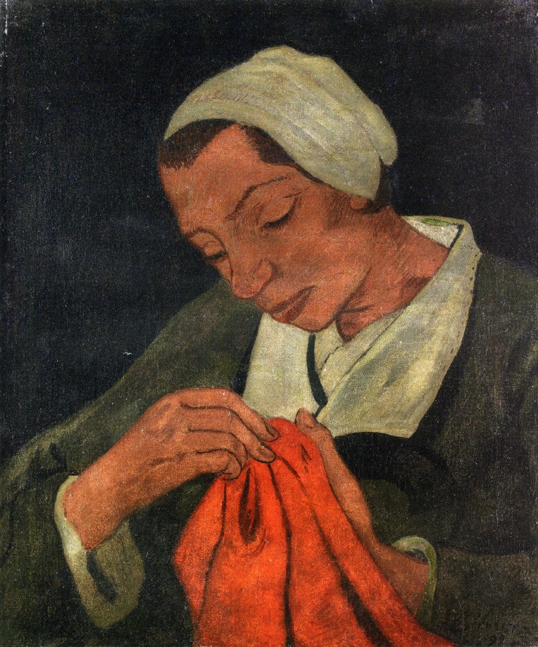 La Couseuse, vintage artwork by Paul Serusier, 12x8" (A4) Poster