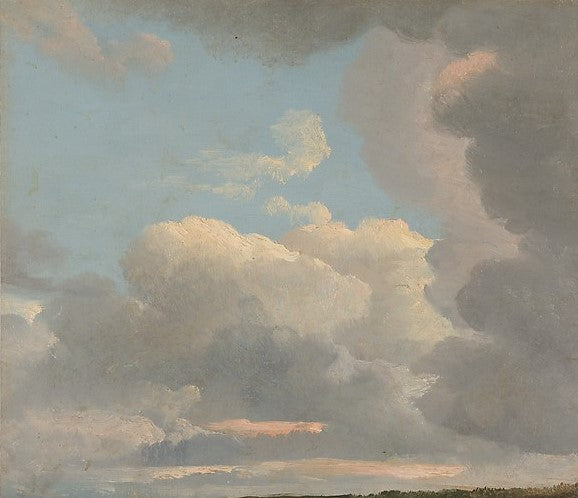 Cloud Study (Early Evening), vintage artwork by Simon Denis, 12x8" (A4) Poster