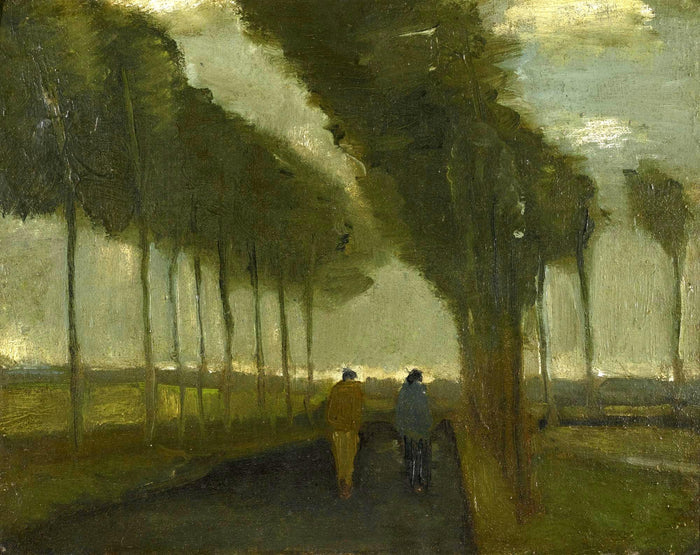 Country Lane with Two Figures by Vincent van Gogh,A3(16x12