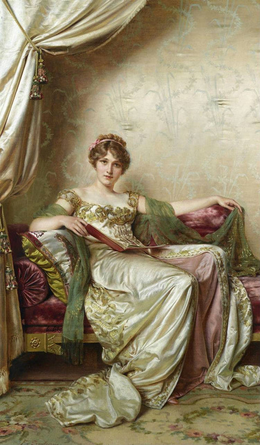 Elegante, vintage artwork by Charles Joseph Frederick Soulacroix, 12x8" (A4) Poster