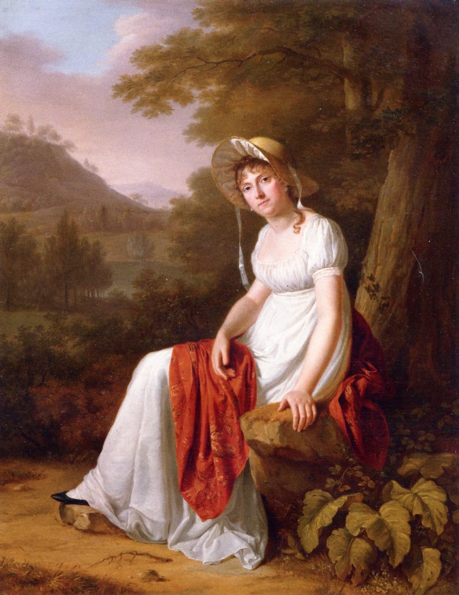 Portrait of Madame Sara-Bouvier-Benoit, vintage artwork by Adam Töpffer, 12x8" (A4) Poster