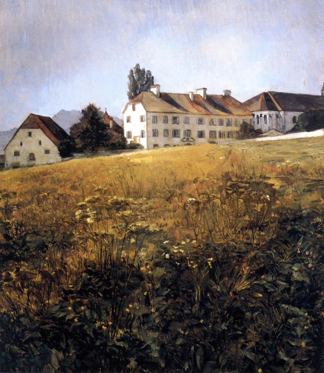 Convent Meadow at Chiiemsee by Wilhelm Trubner,A3(16x12")Poster