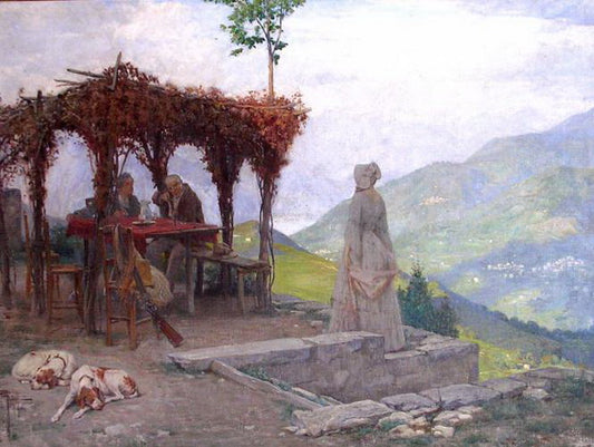 GianiIldoppietto, vintage artwork by Giovanni Giani, 12x8" (A4) Poster