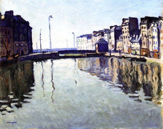 Dock at Havre, vintage artwork by Albert Marquet, 12x8" (A4) Poster