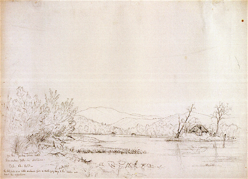 On the Yankee Farm Road, vintage artwork by Jervis McEntee, 12x8" (A4) Poster