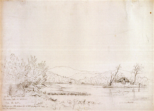 On the Yankee Farm Road, vintage artwork by Jervis McEntee, 12x8" (A4) Poster